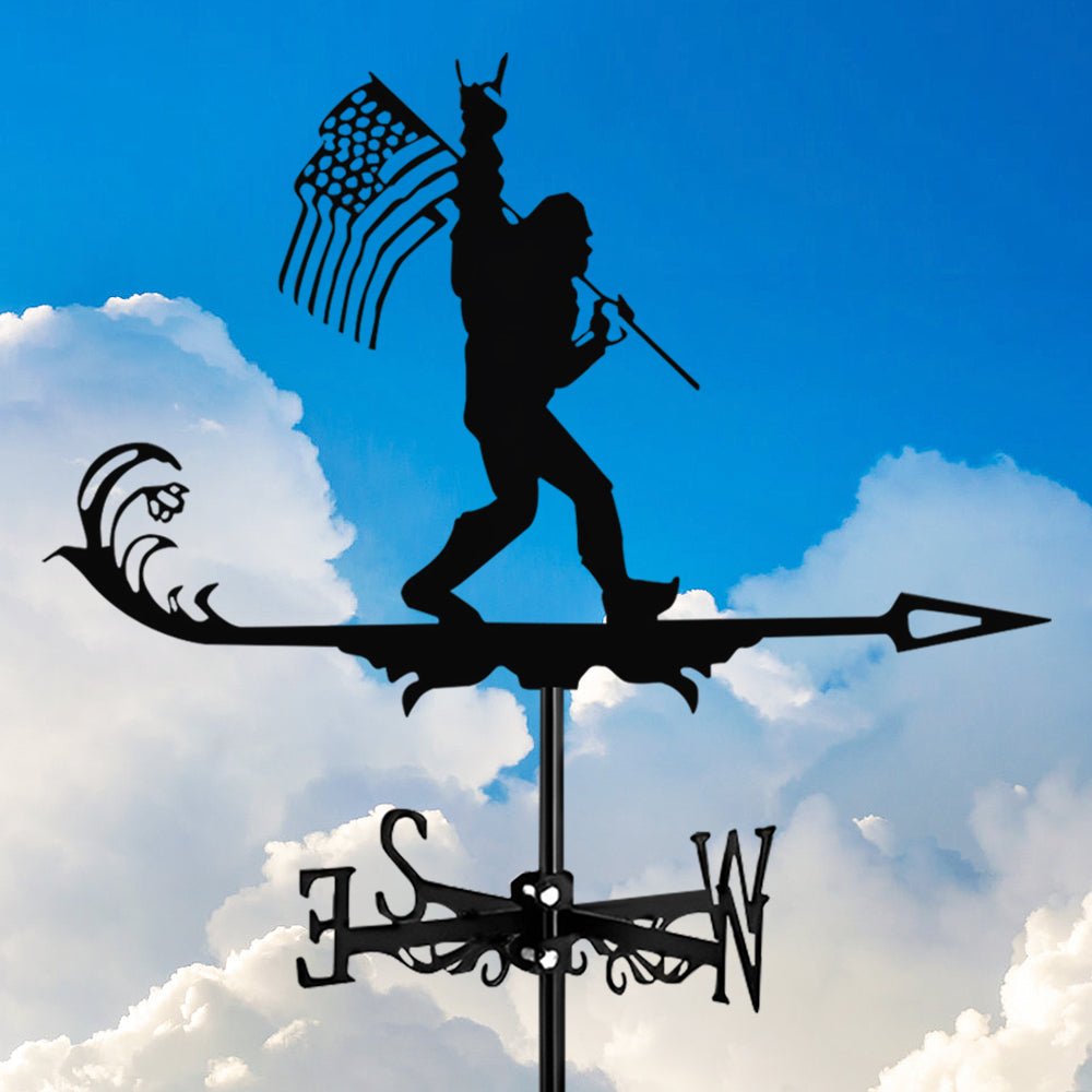 Flag Bigfoot Stainless Steel Weathervane - MISSIRON