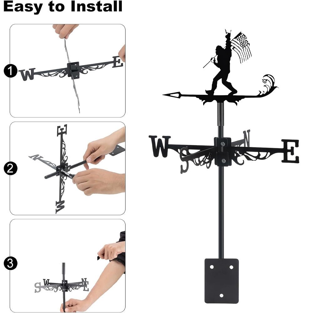 Flag Bigfoot Stainless Steel Weathervane - MISSIRON