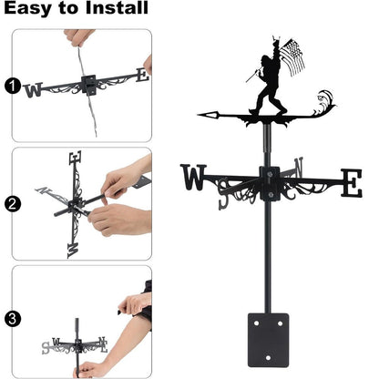 Flag Bigfoot Stainless Steel Weathervane - MISSIRON