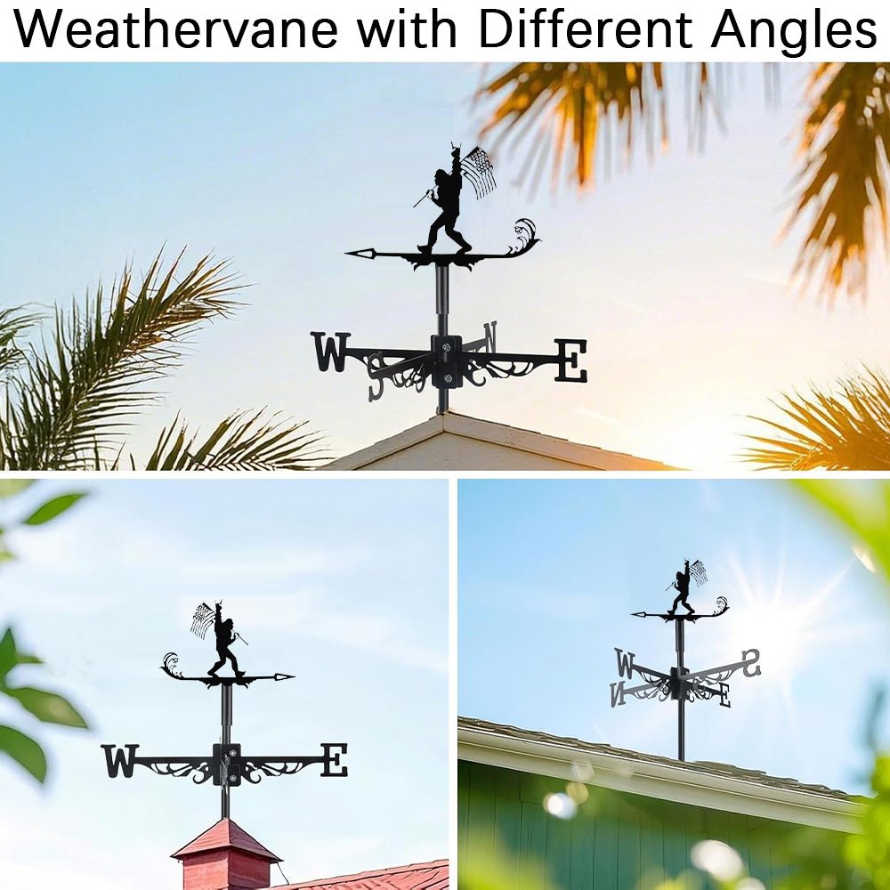 Flag Bigfoot Stainless Steel Weathervane - MISSIRON