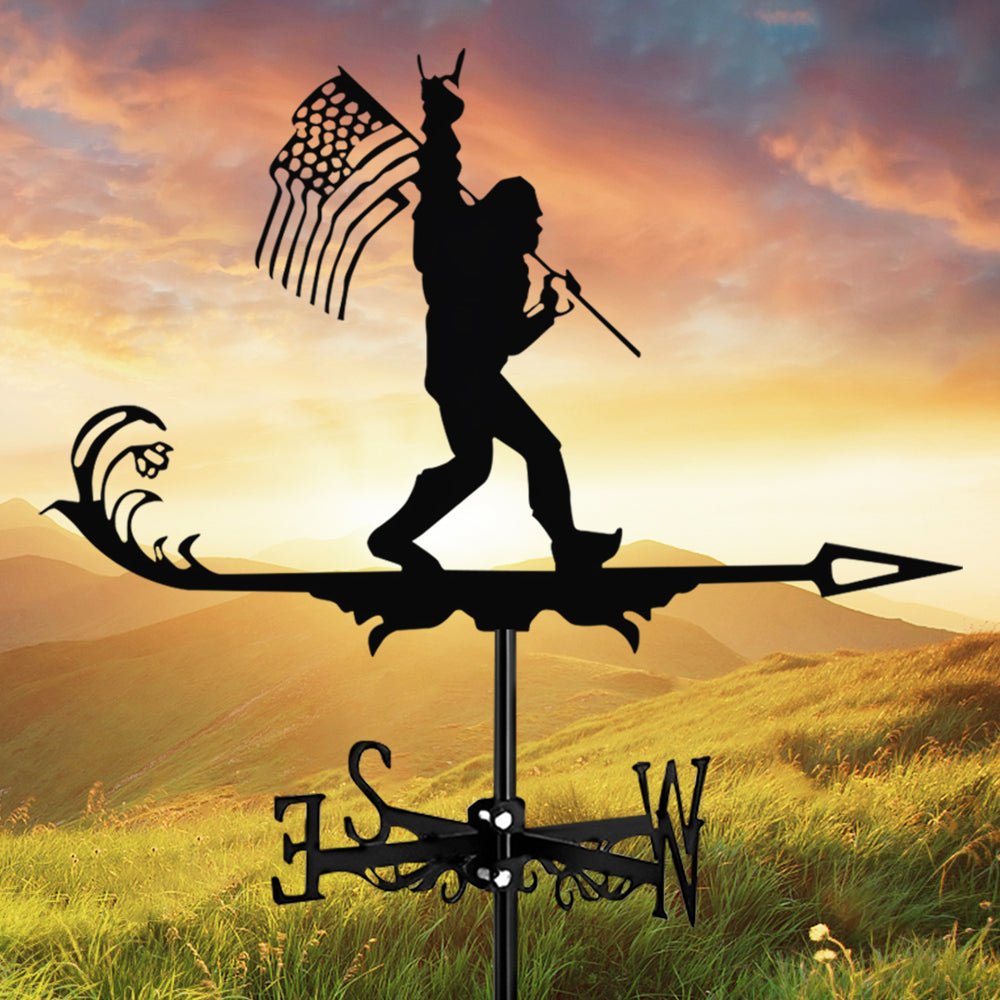 Flag Bigfoot Stainless Steel Weathervane - MISSIRON