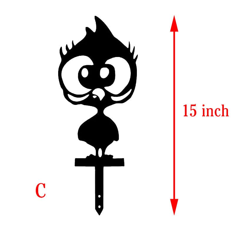 Funny Chicken Yard Metal Stakes - 5 Pack - MISSIRON