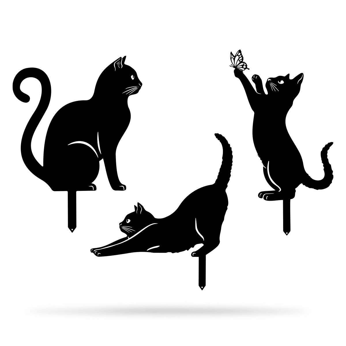 Garden Art - Cats 3 Pack - MISSIRON
