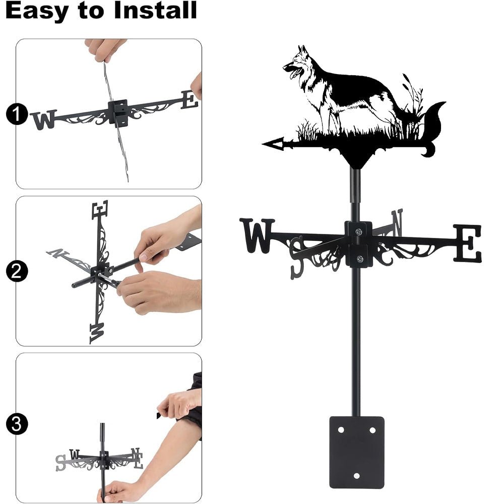 German Shepherd Stainless Steel Weathervane - MISSIRON