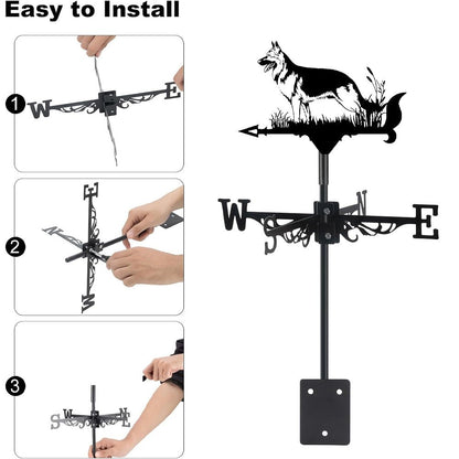 German Shepherd Stainless Steel Weathervane - MISSIRON