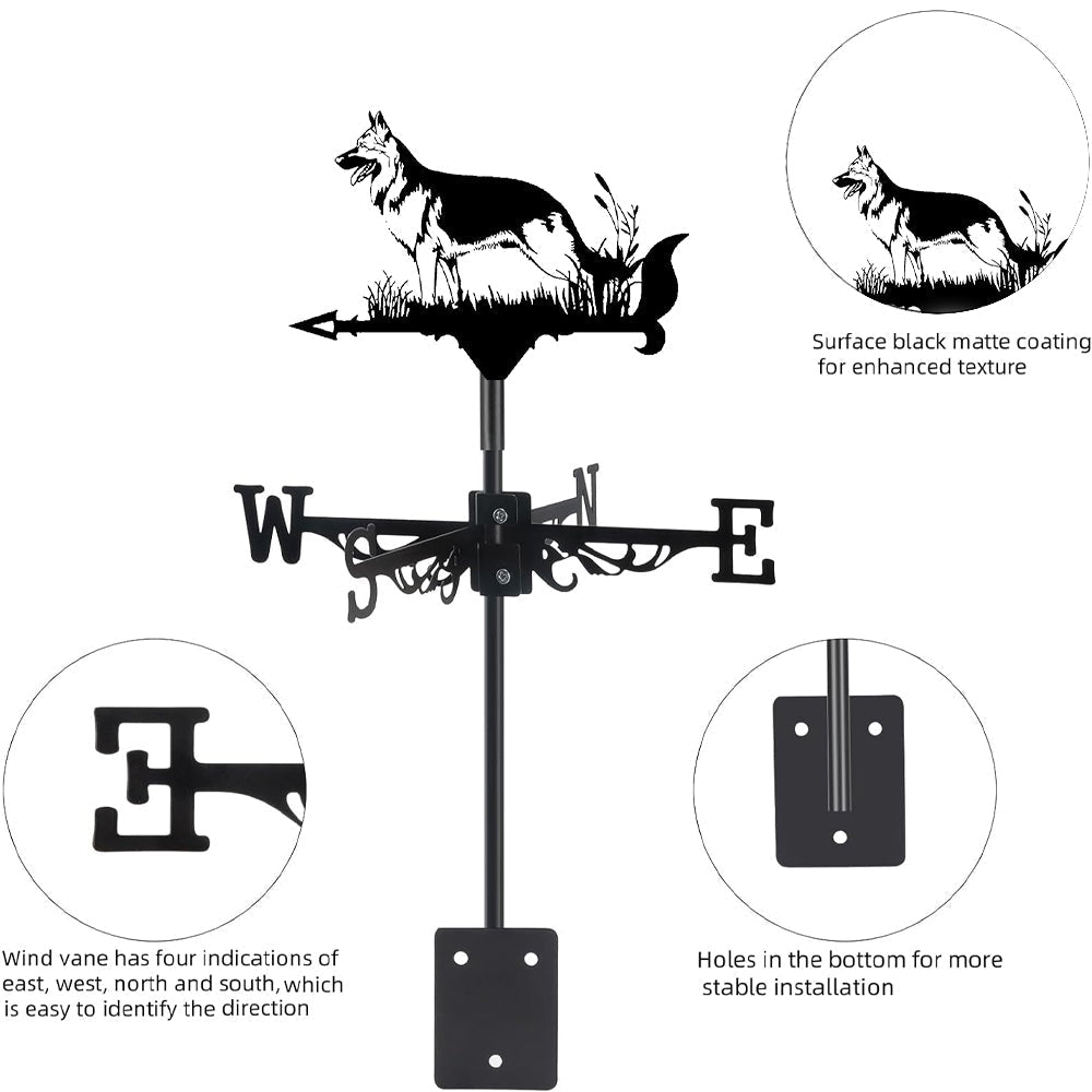 German Shepherd Stainless Steel Weathervane - MISSIRON