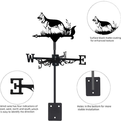 German Shepherd Stainless Steel Weathervane - MISSIRON