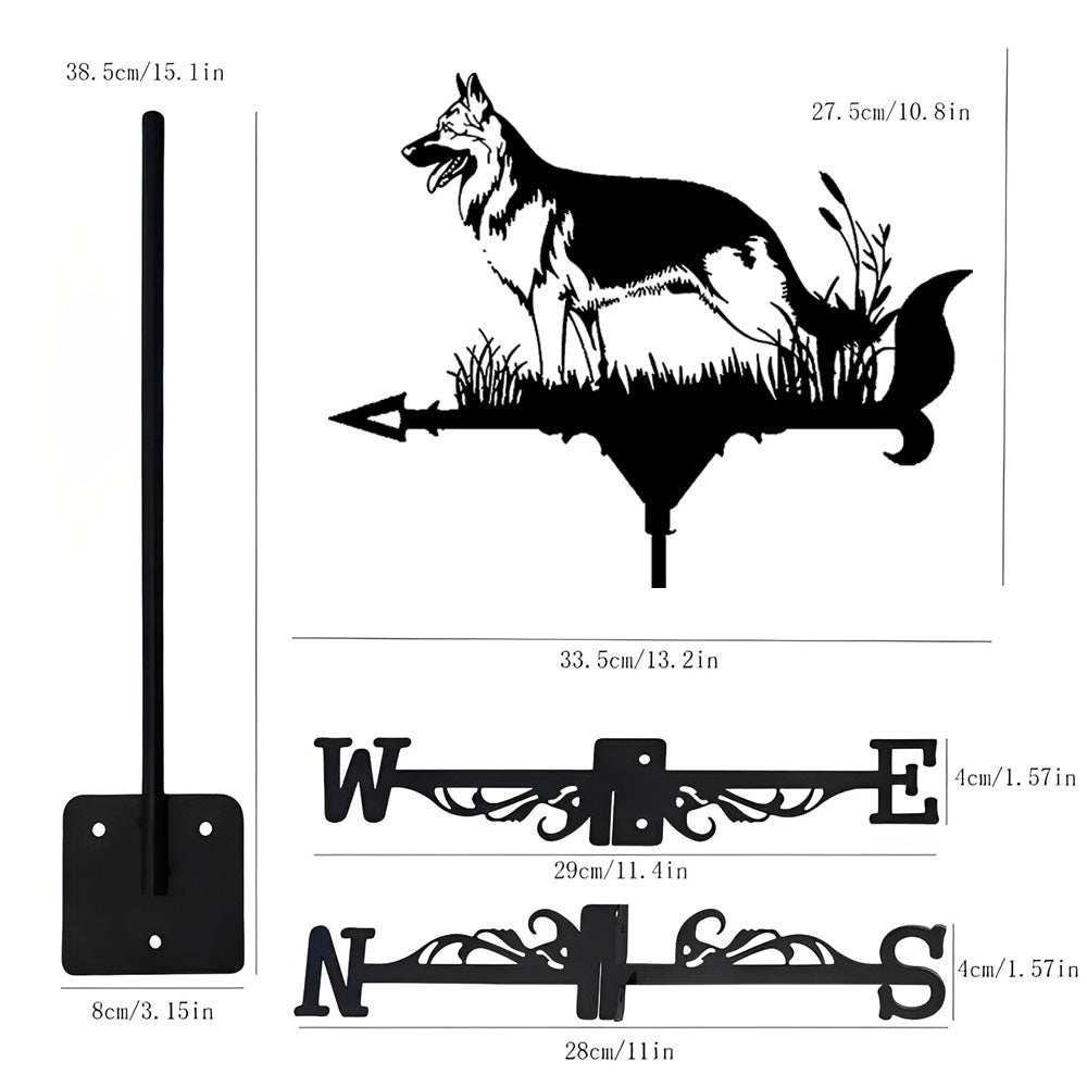 German Shepherd Stainless Steel Weathervane - MISSIRON