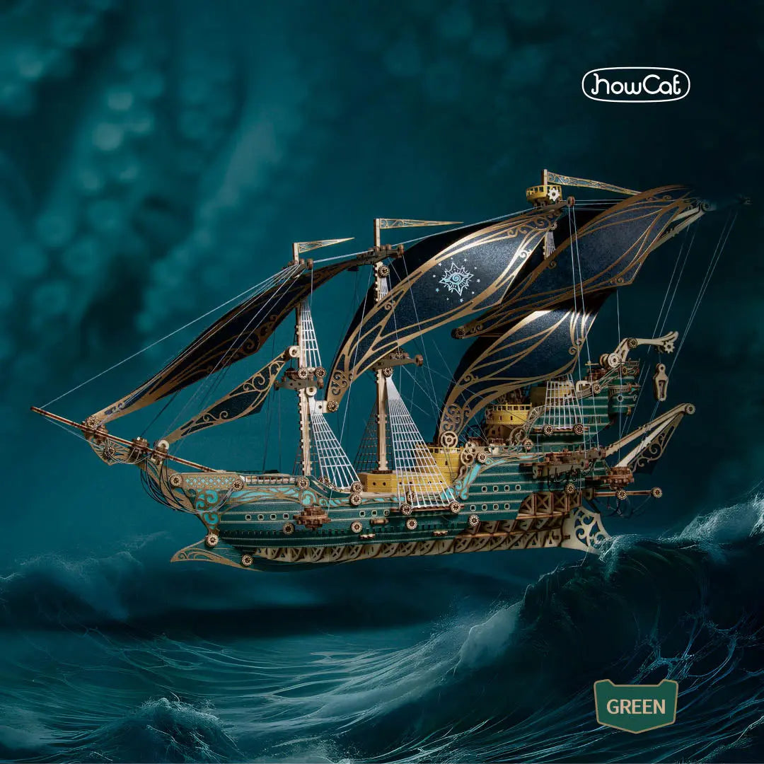 Future Pirate Ship 3D Wooden Puzzle - Build and Explore – MISSIRON