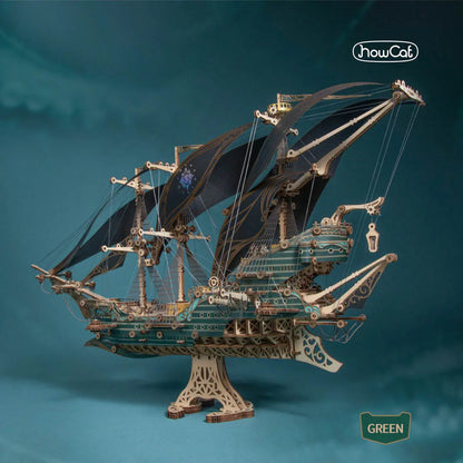 Future Pirate Ship 3D Wooden Puzzle - MISSIRON