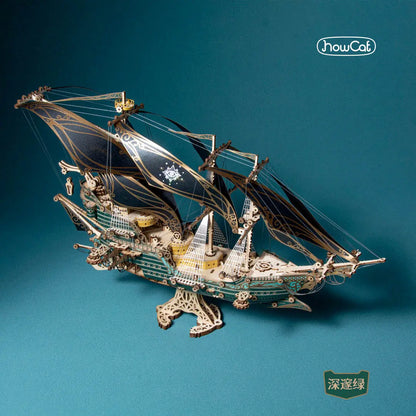 Future Pirate Ship 3D Wooden Puzzle - MISSIRON
