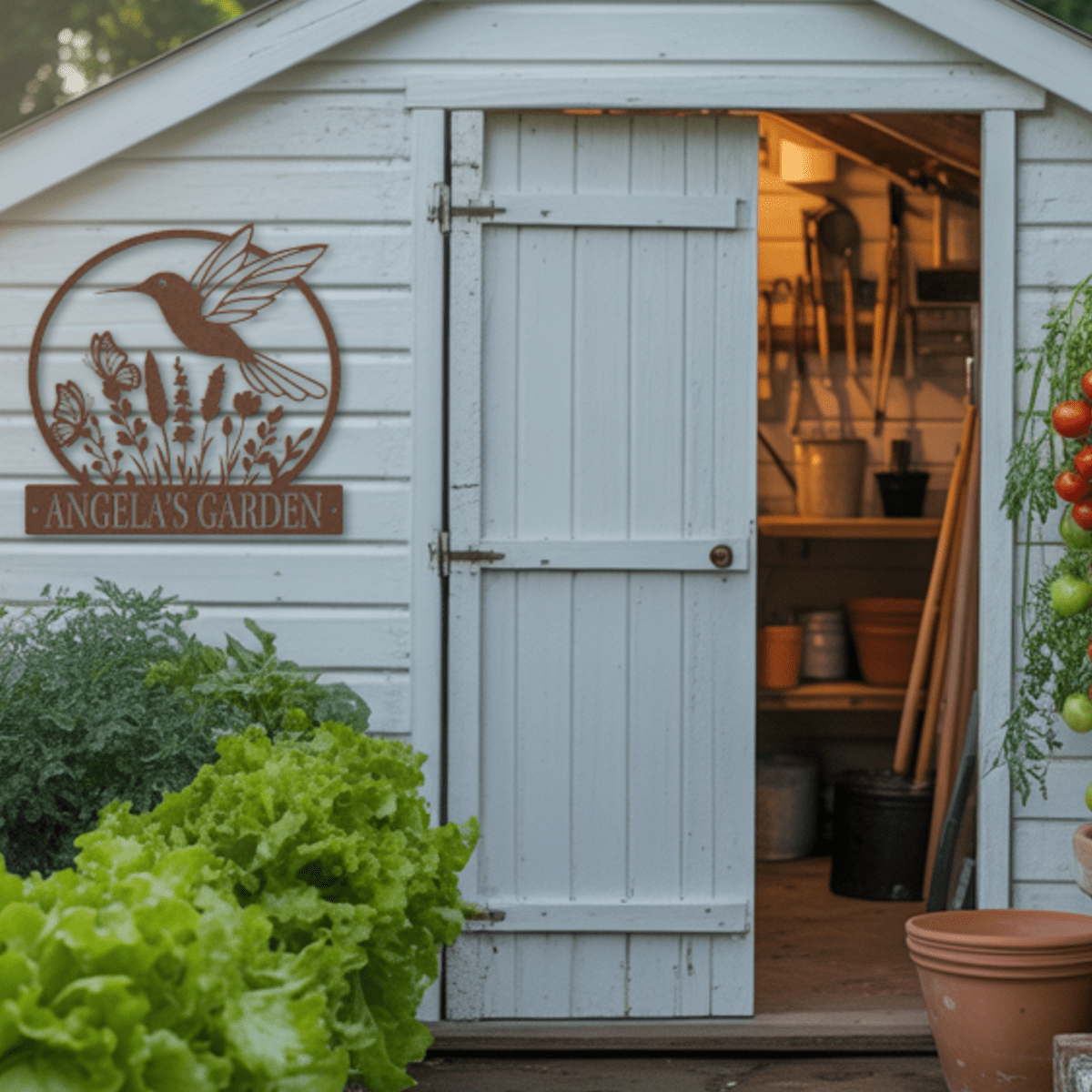 Hummingbird Garden Metal Sign - MISSIRON