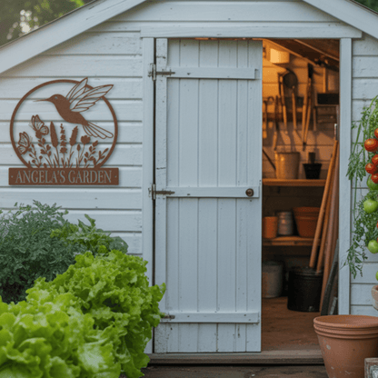 Hummingbird Garden Metal Sign - MISSIRON