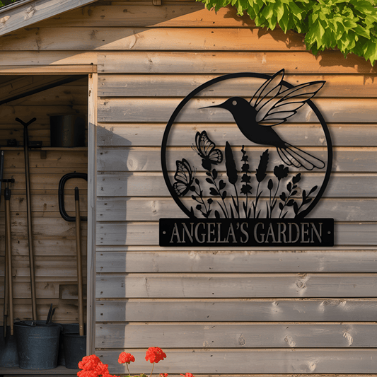 Hummingbird Garden Metal Sign - MISSIRON