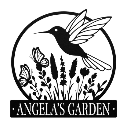 Hummingbird Garden Metal Sign - MISSIRON