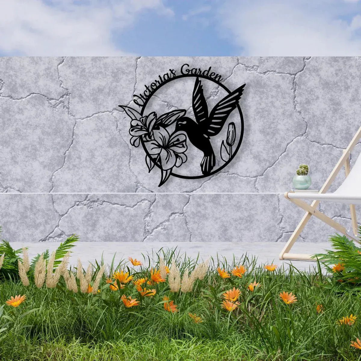 Hummingbird Metal Garden Sign Decor - MISSIRON