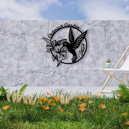 Hummingbird Metal Garden Sign Decor - MISSIRON