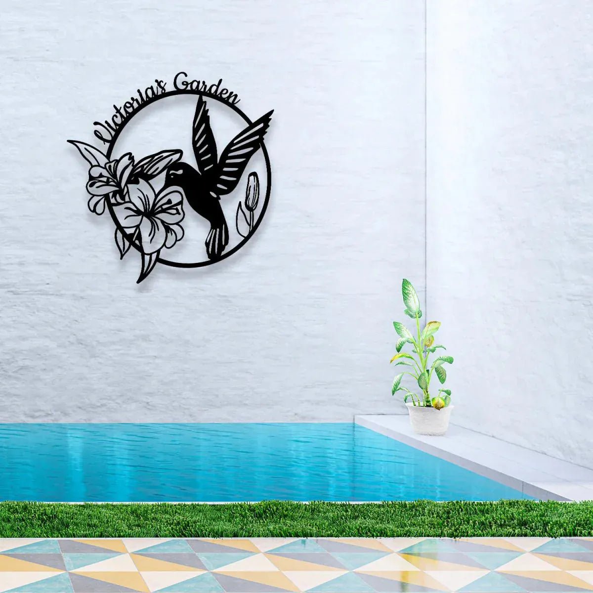 Hummingbird Metal Garden Sign Decor - MISSIRON