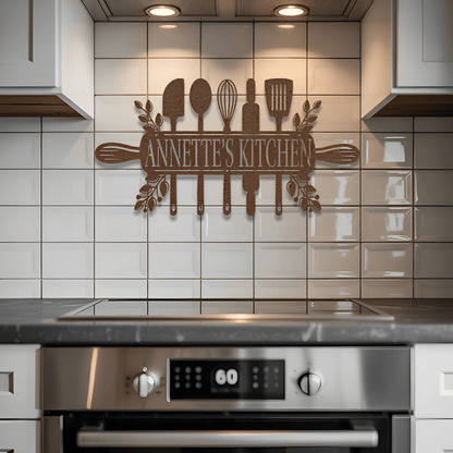 Kitchen Utensils Metal Sign - MISSIRON