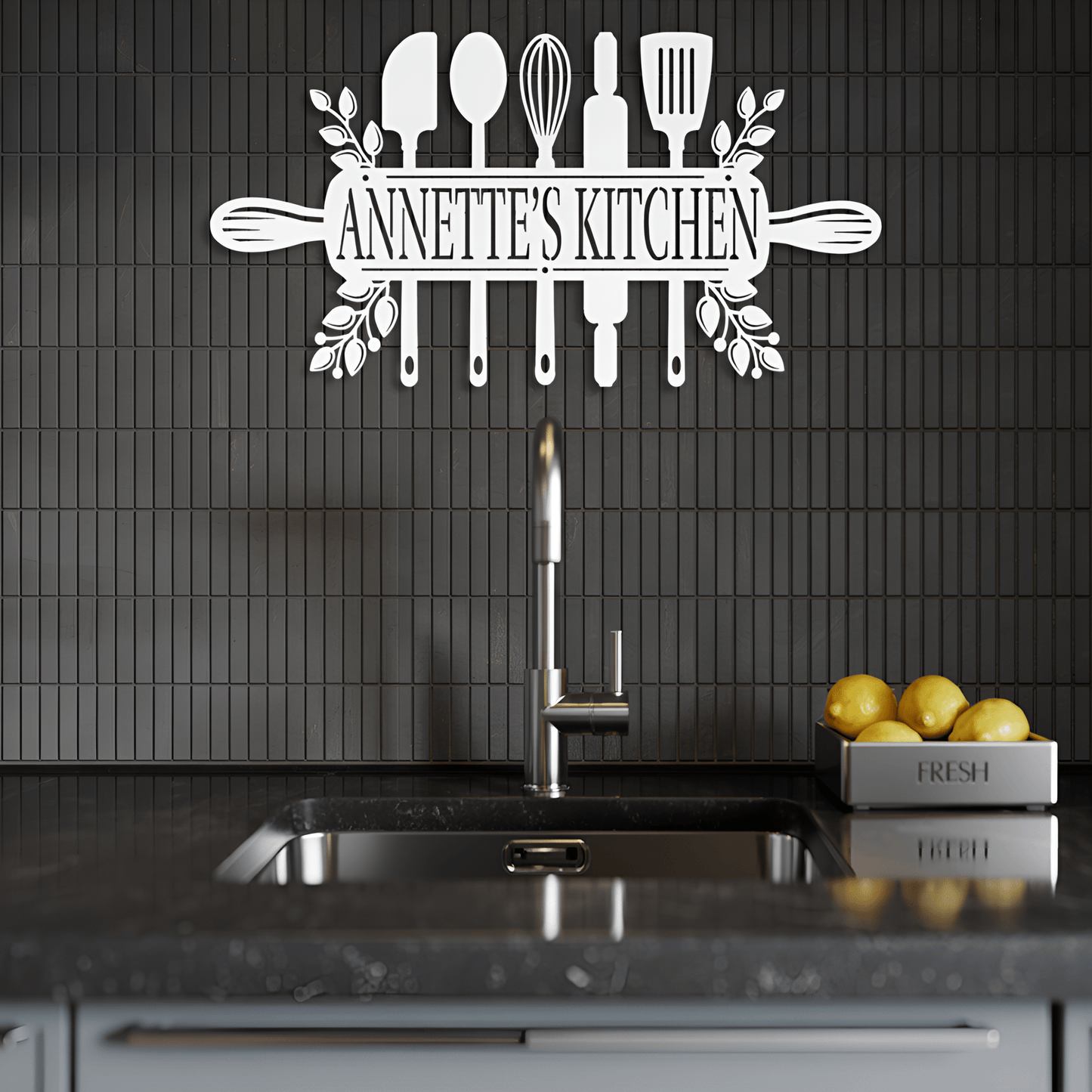 Kitchen Utensils Metal Sign - MISSIRON