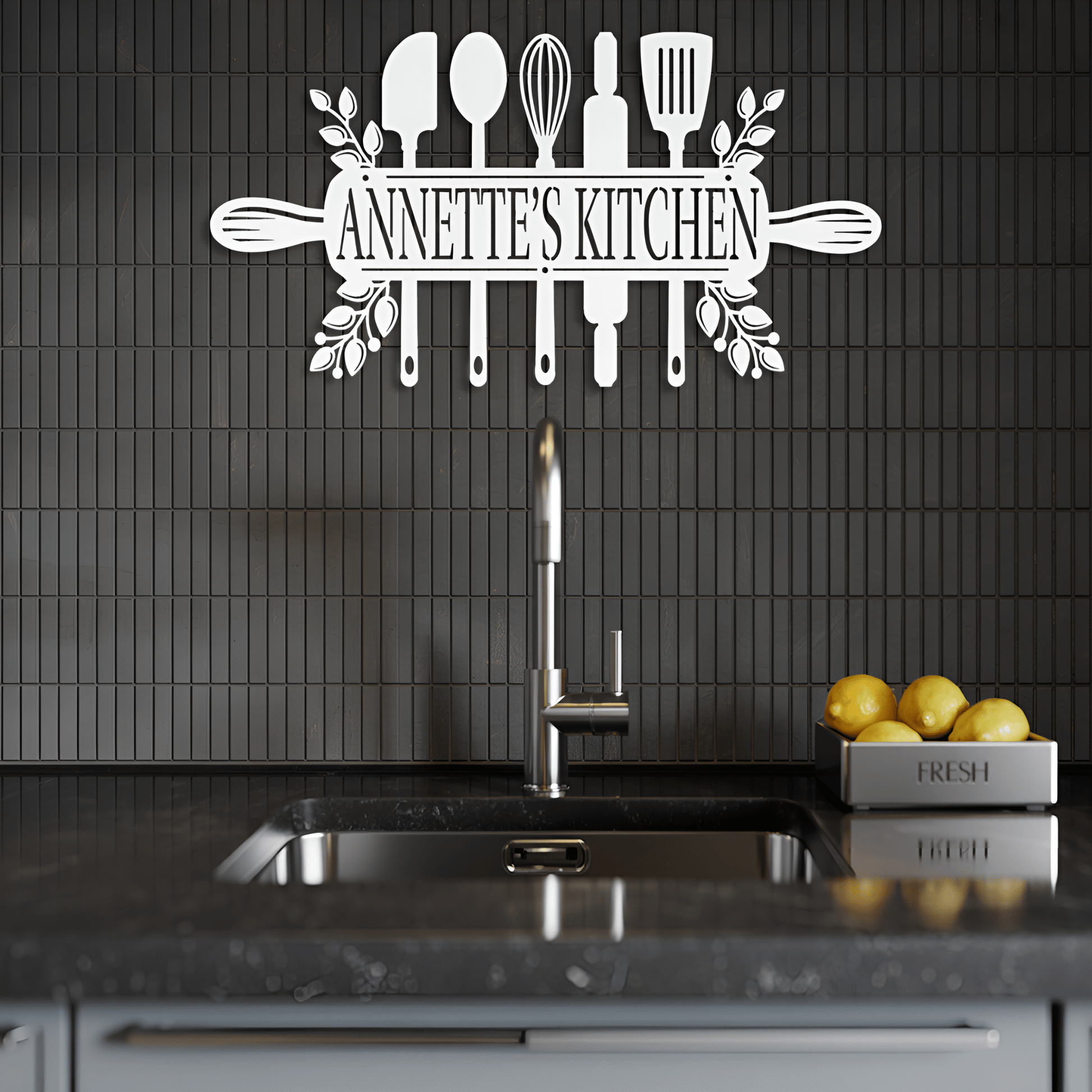 Kitchen Utensils Metal Sign - MISSIRON