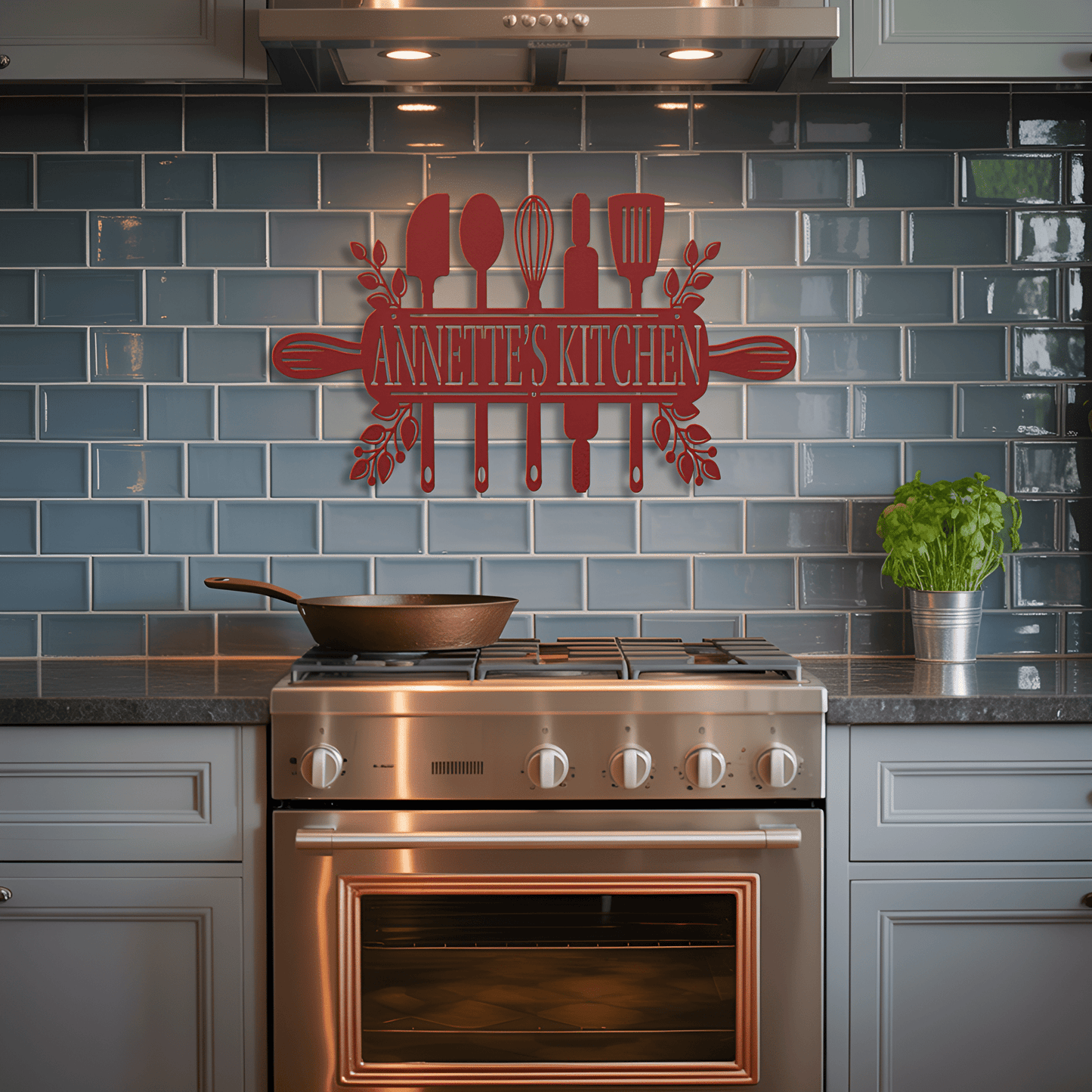 Kitchen Utensils Metal Sign - MISSIRON