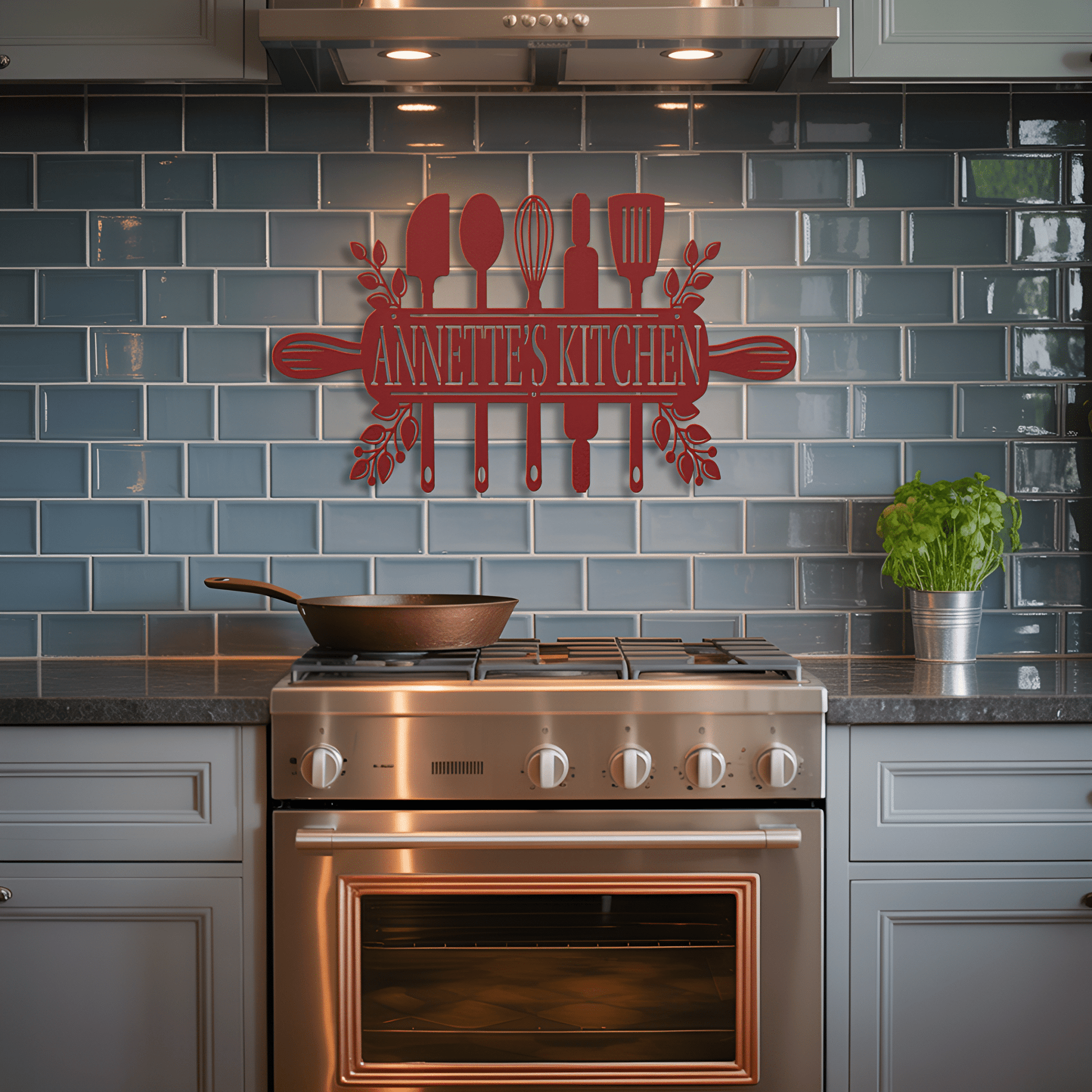 Kitchen Utensils Metal Sign - MISSIRON