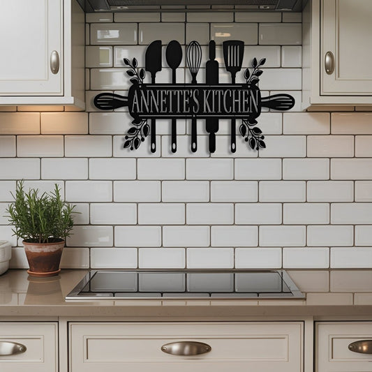 Kitchen Utensils Metal Sign - MISSIRON