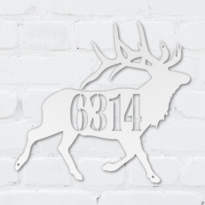 Majestic Elk Address Sign - MISSIRON