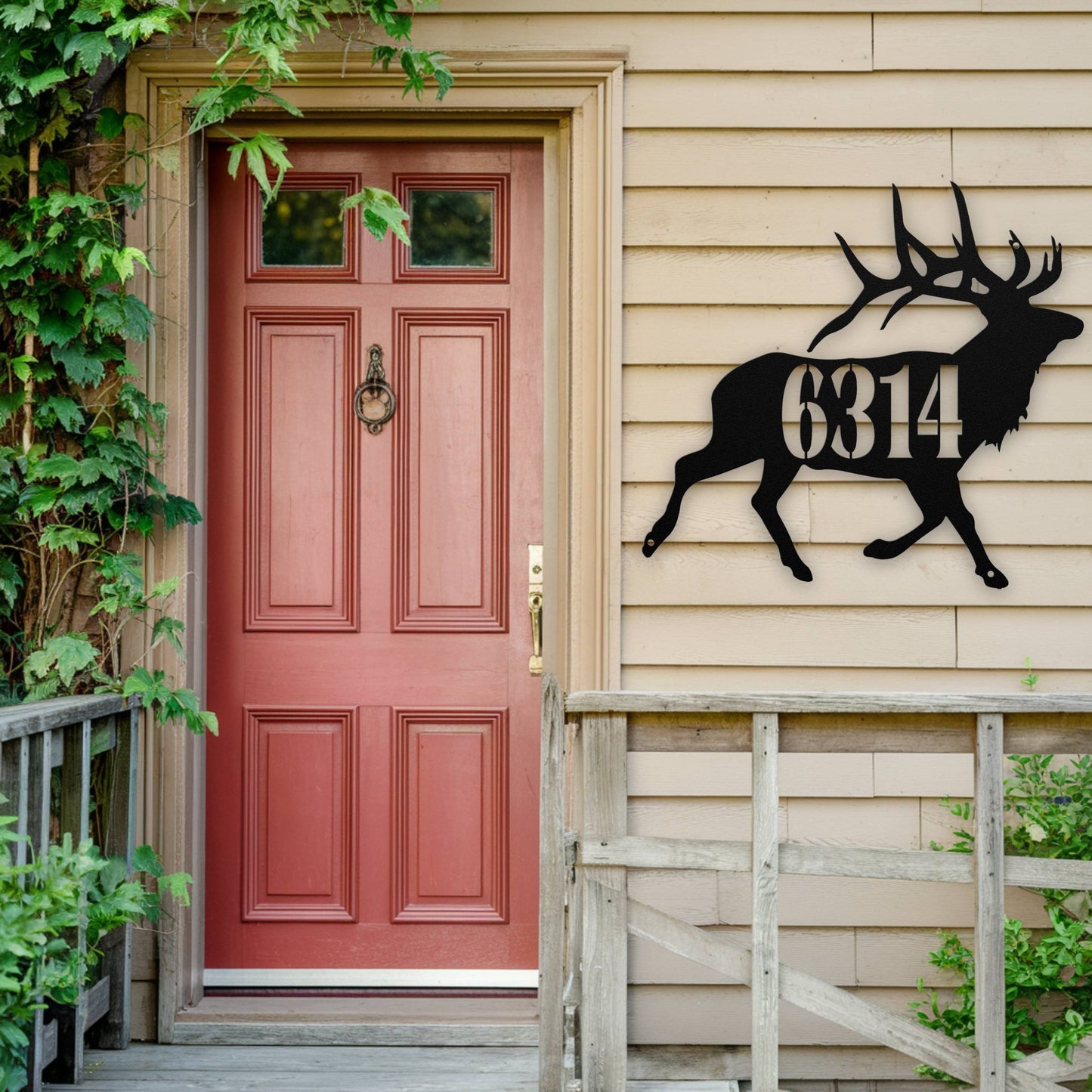 Majestic Elk Address Sign - MISSIRON