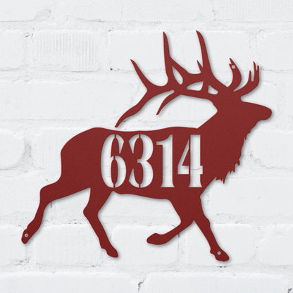Majestic Elk Address Sign - MISSIRON