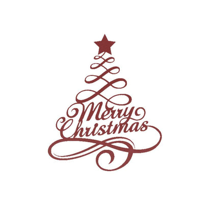 Merry Christmas Tree Metal Wall Art Decoration - MISSIRON