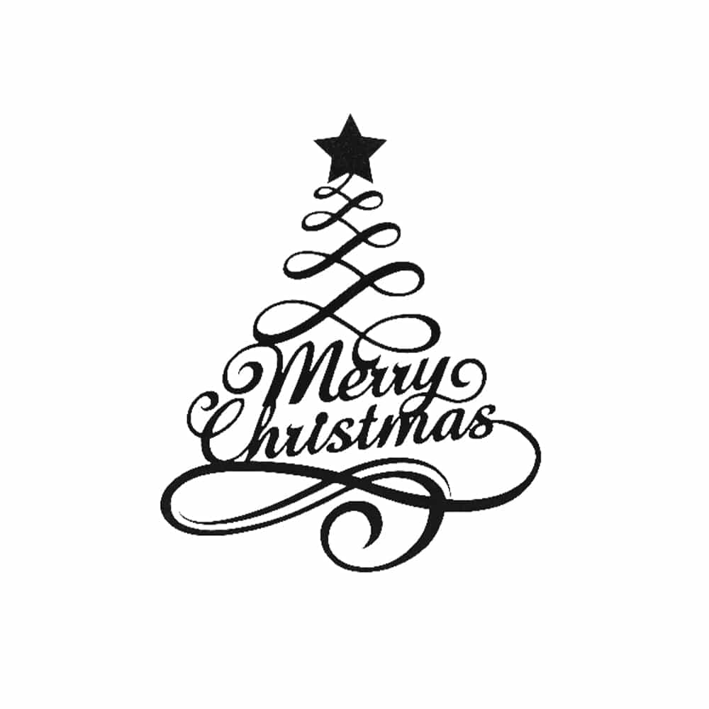 Merry Christmas Tree Metal Wall Art Decoration - MISSIRON