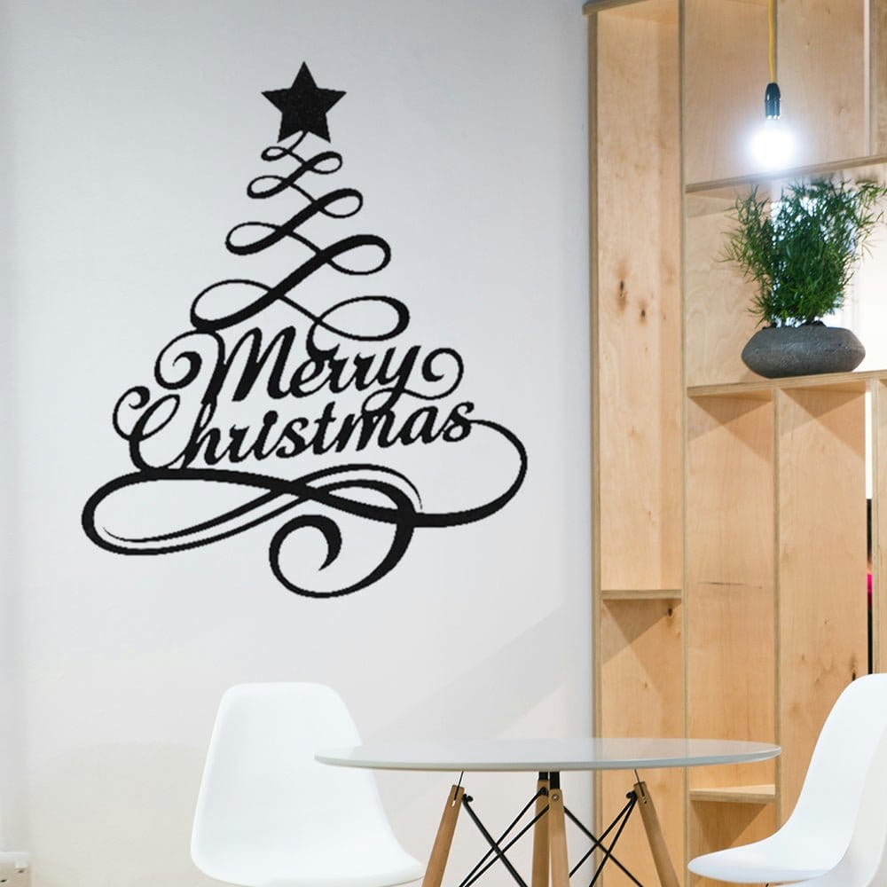 Merry Christmas Tree Metal Wall Art Decoration - MISSIRON