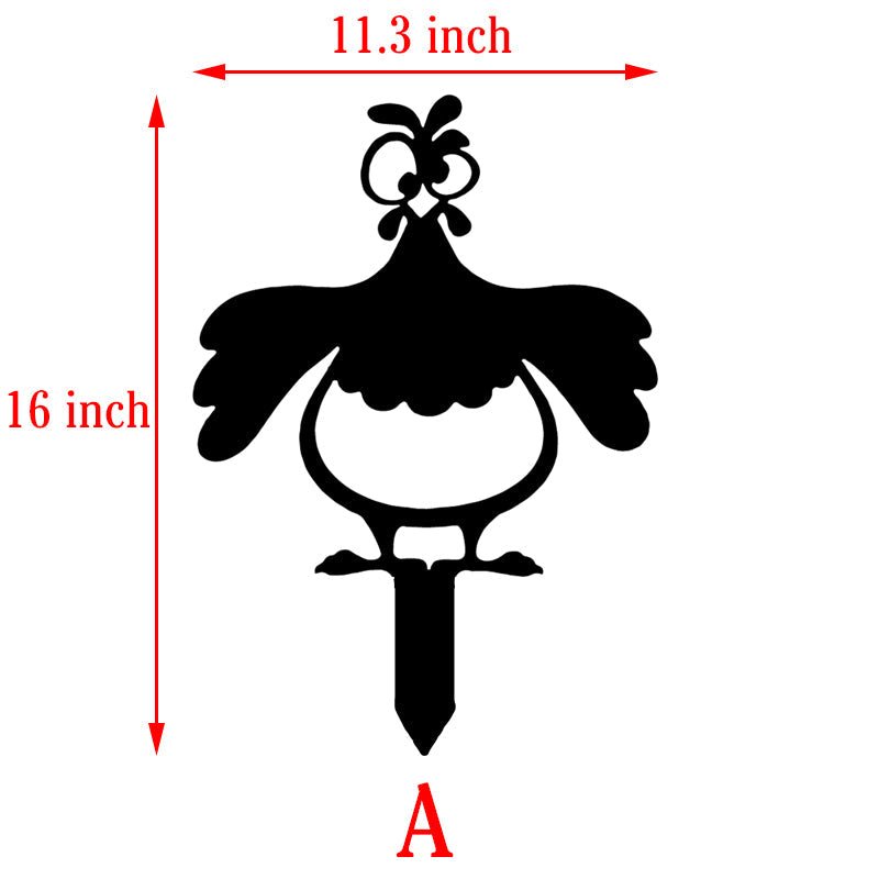 Metal Chicken Yard Stake - MISSIRON