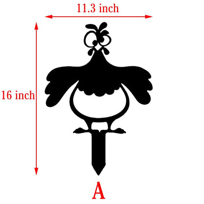 Metal Chicken Yard Stake - MISSIRON