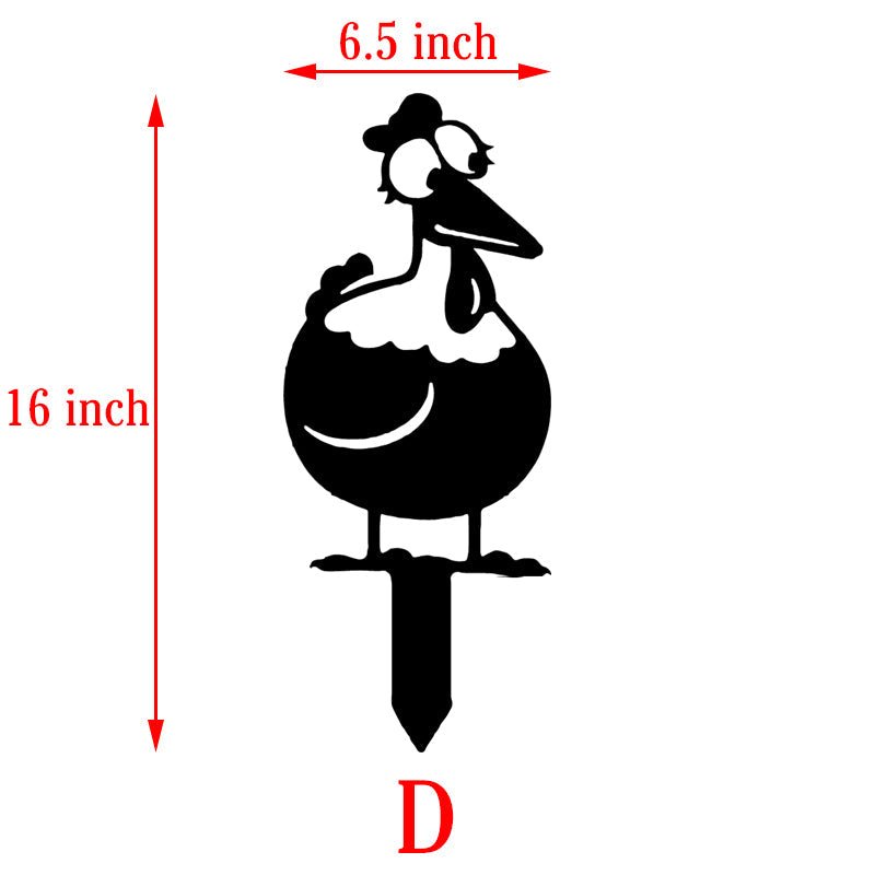 Metal Chicken Yard Stake - MISSIRON
