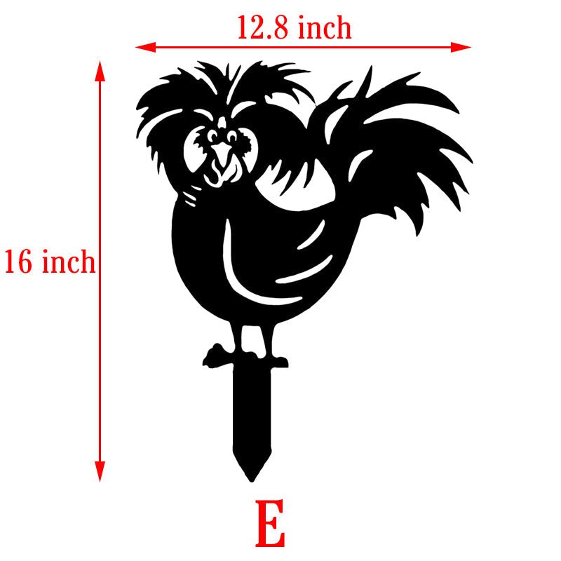 Metal Chicken Yard Stake - MISSIRON