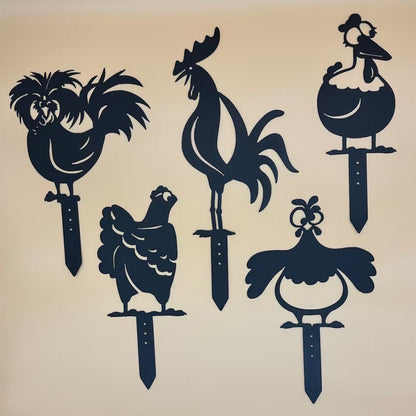 Metal Chicken Yard Stake - MISSIRON