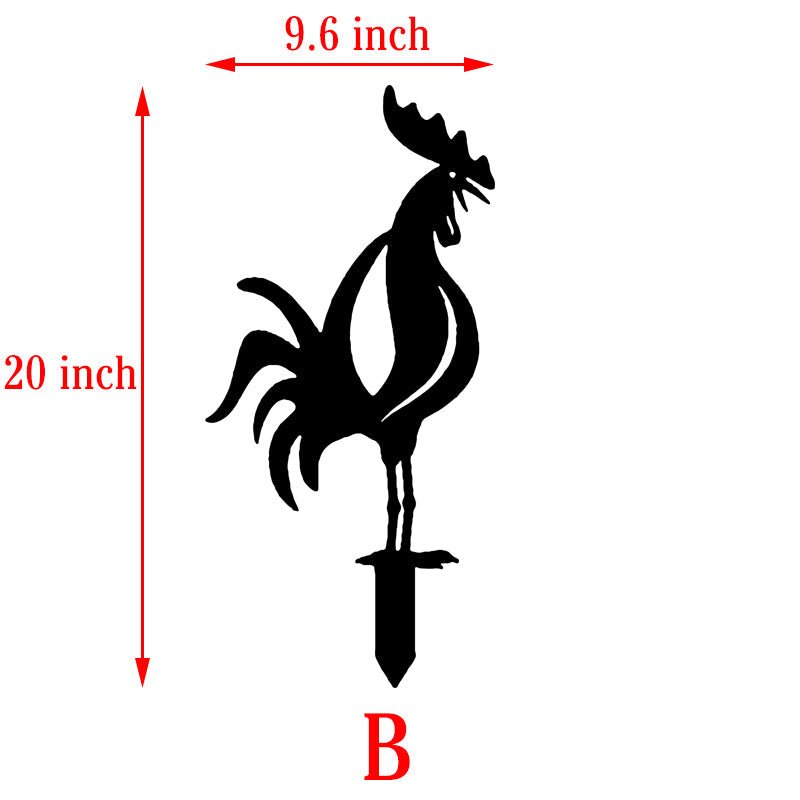 Metal Chicken Yard Stake - MISSIRON