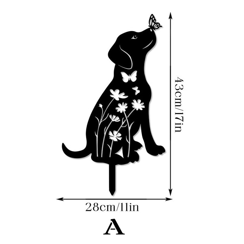 Metal Dog Garden Decor Stakes - MISSIRON
