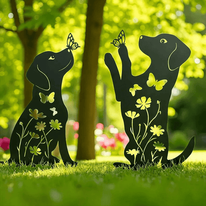 Metal Dog Garden Decor Stakes - MISSIRON
