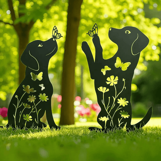 Metal Dog Garden Decor Stakes - MISSIRON