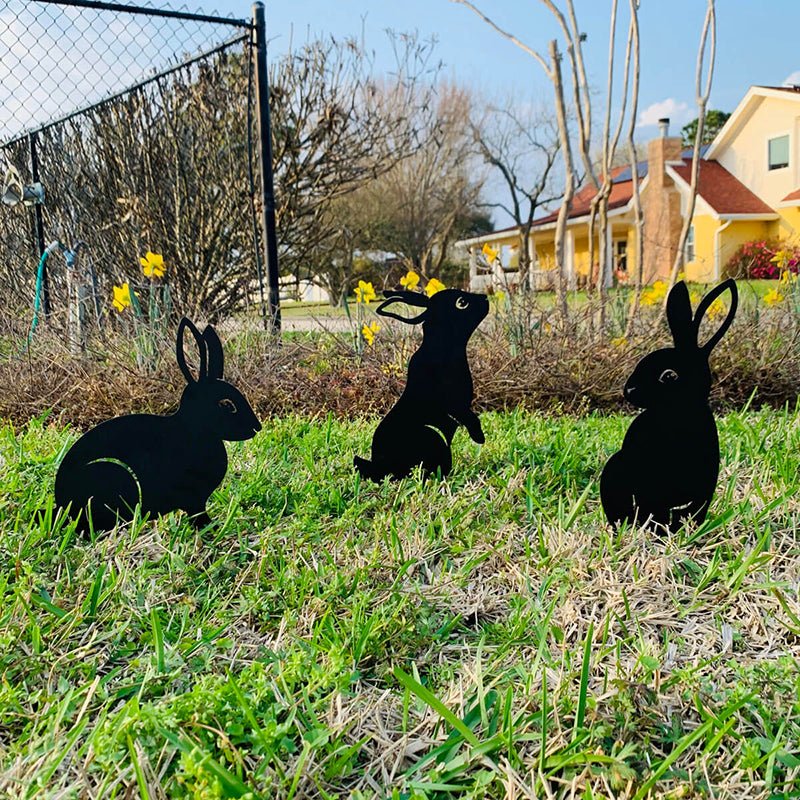 Metal Garden Art - Rabbit Squirrel 5 - Pack - MISSIRON