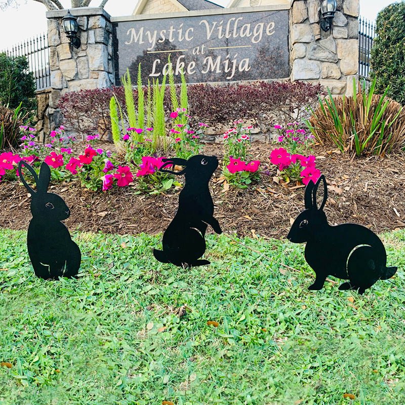 Metal Garden Art - Rabbit Squirrel 5 - Pack - MISSIRON
