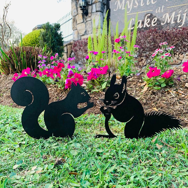 Metal Garden Art - Rabbit Squirrel 5 - Pack - MISSIRON