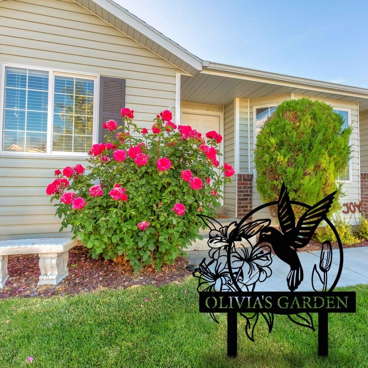 Metal Hummingbird Yard Art - MISSIRON