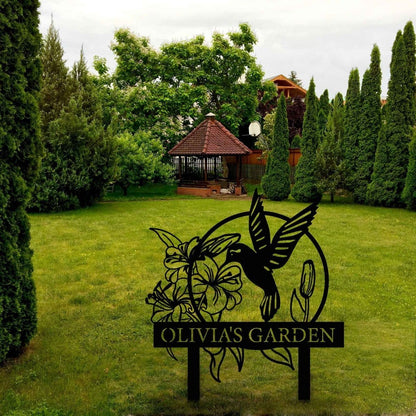 Metal Hummingbird Yard Art - MISSIRON
