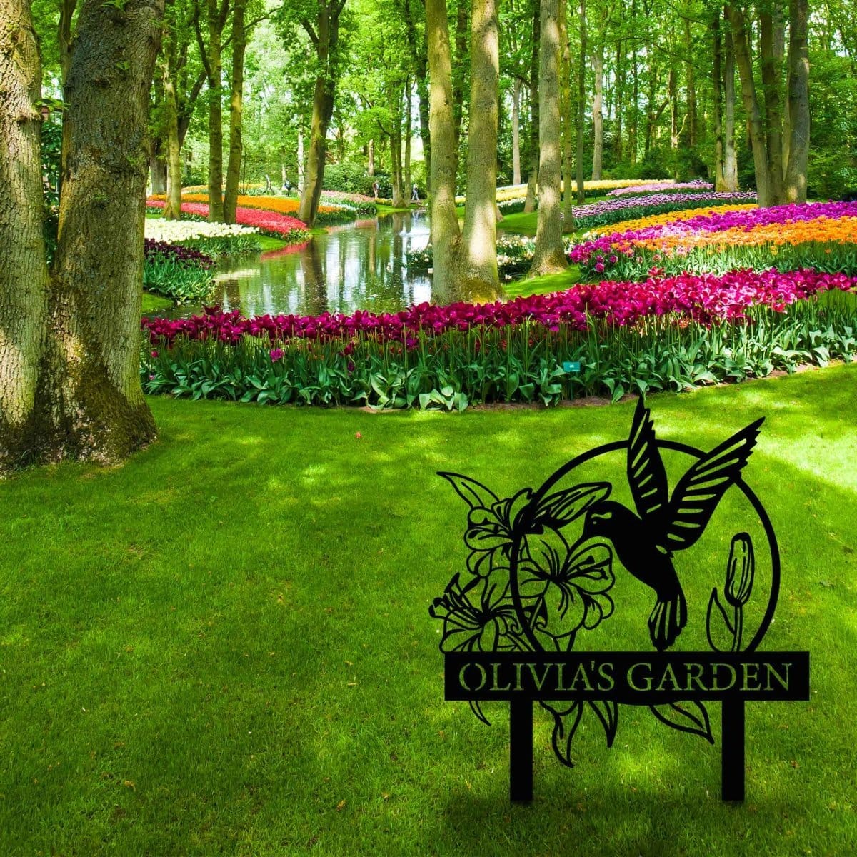 Metal Hummingbird Yard Art - MISSIRON