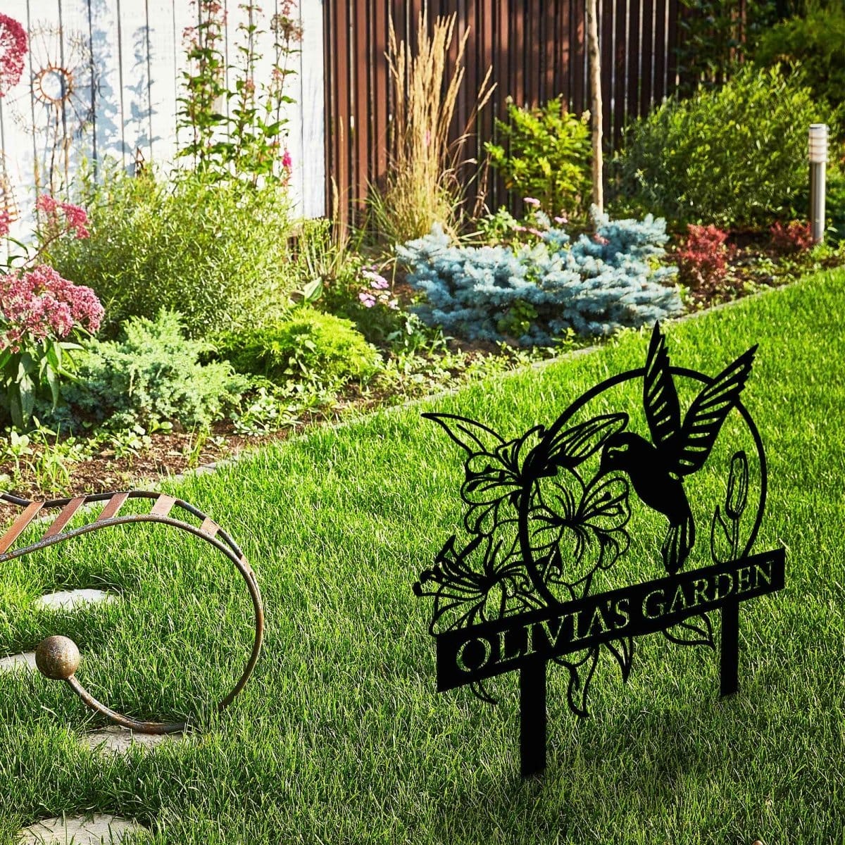 Metal Hummingbird Yard Art - MISSIRON